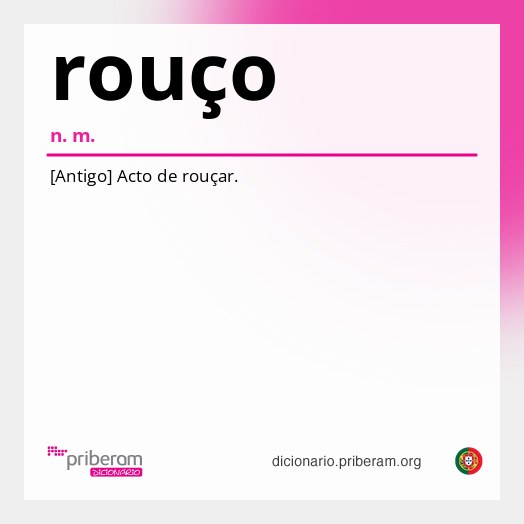 Significado de rouço