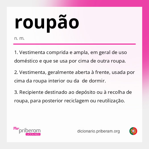 Significado de roupão