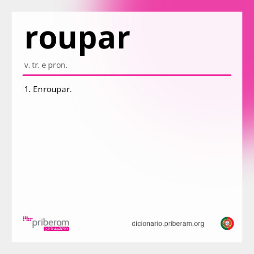 Significado de roupar