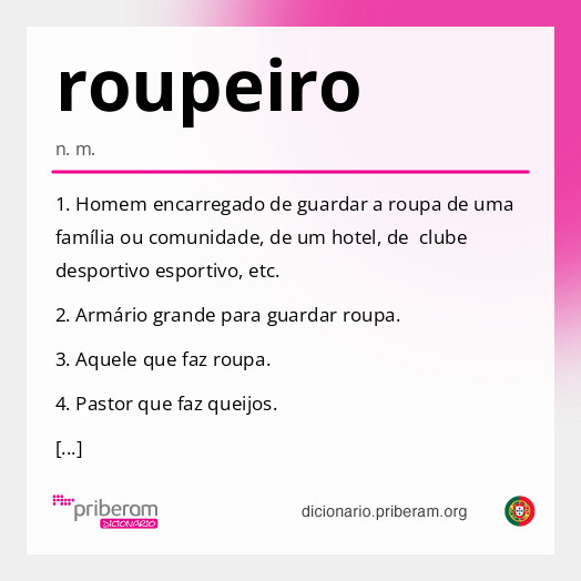 Significado de roupeiro
