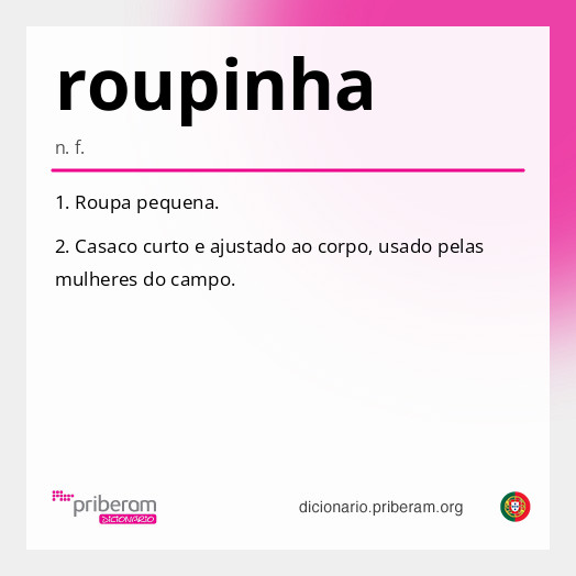Significado de roupinha