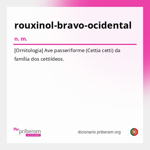 Significado de rouxinol-bravo-ocidental