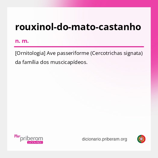 Significado de rouxinol-do-mato-castanho