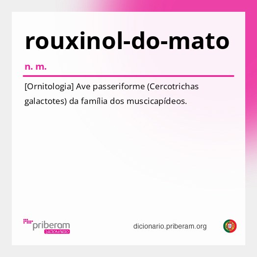 Significado de rouxinol-do-mato