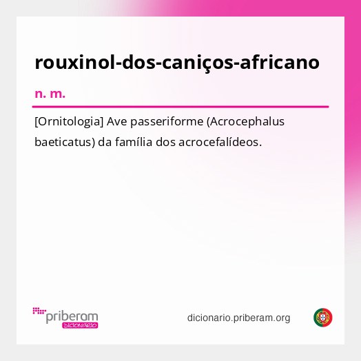 Significado de rouxinol-dos-caniços-africano