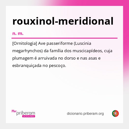 Significado de rouxinol-meridional