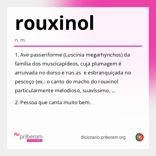 Significado de rouxinol