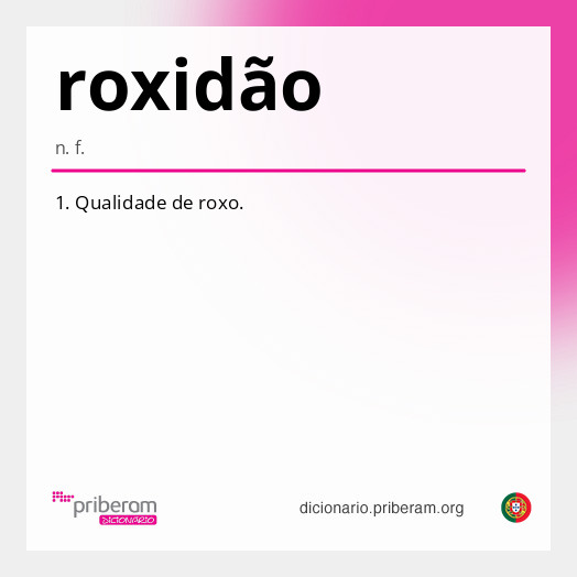 Significado de roxidão