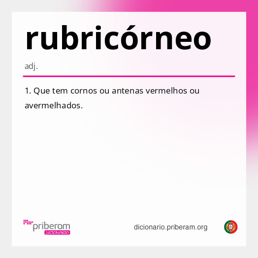 Significado de rubricórneo