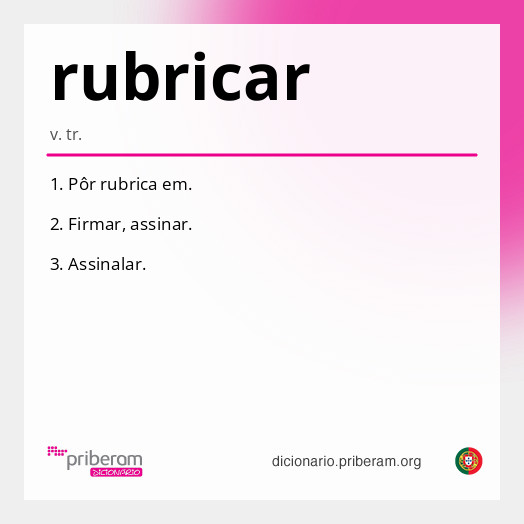 Significado de rubricar