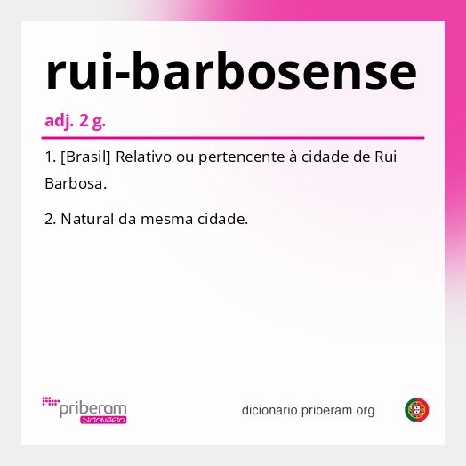 Significado de rui-barbosense