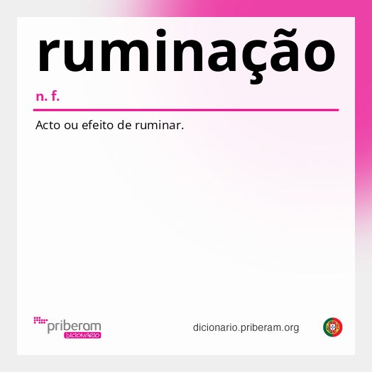 Significado de ruminação