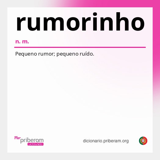 Significado de rumorinho