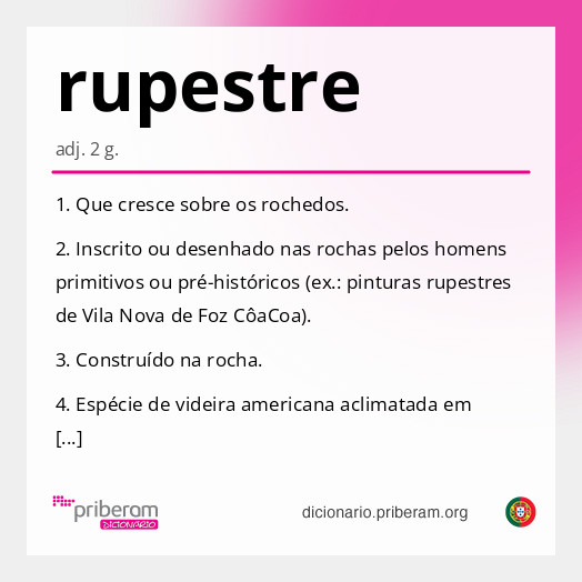 Significado de rupestre