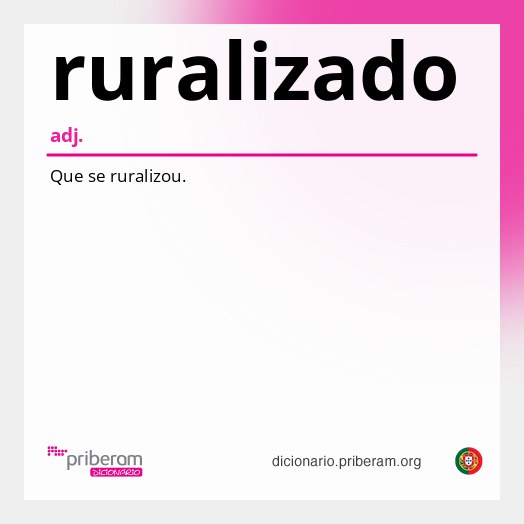 Significado de ruralizado