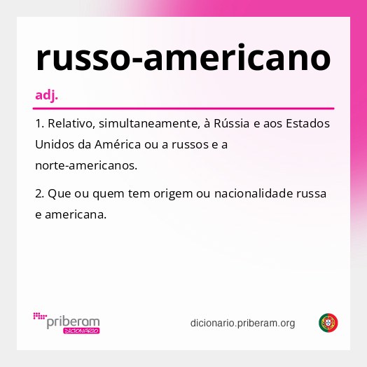 Significado de russo-americano