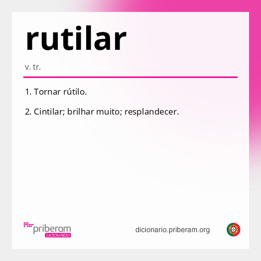 Significado de rutilar