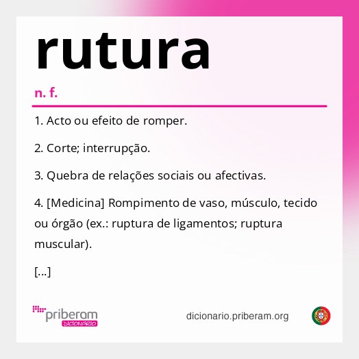 Significado de rutura