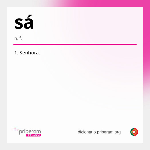 Significado de sá