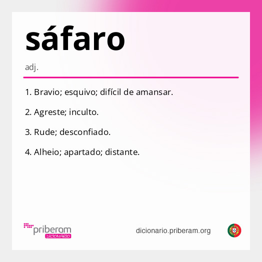 Significado de sáfaro