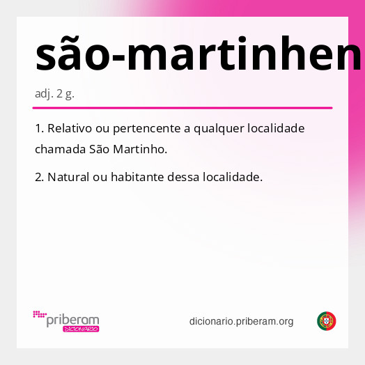Significado de são-martinhense