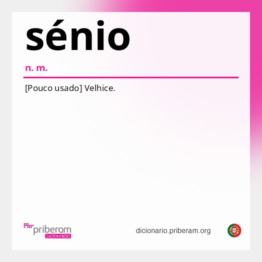 Significado de sénio