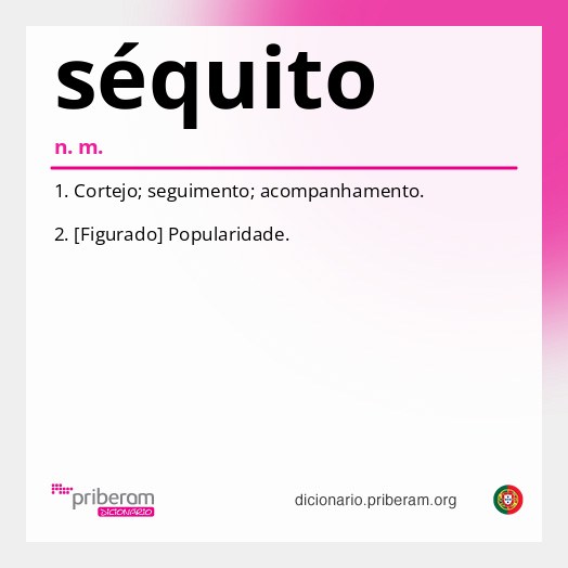 Significado de séquito