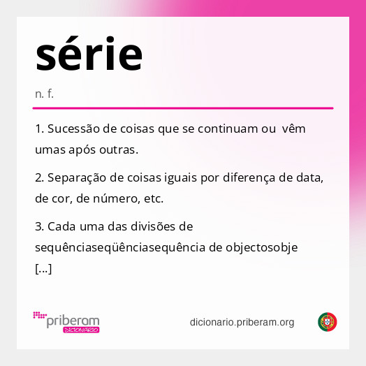 Significado de série