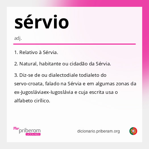 Significado de sérvio