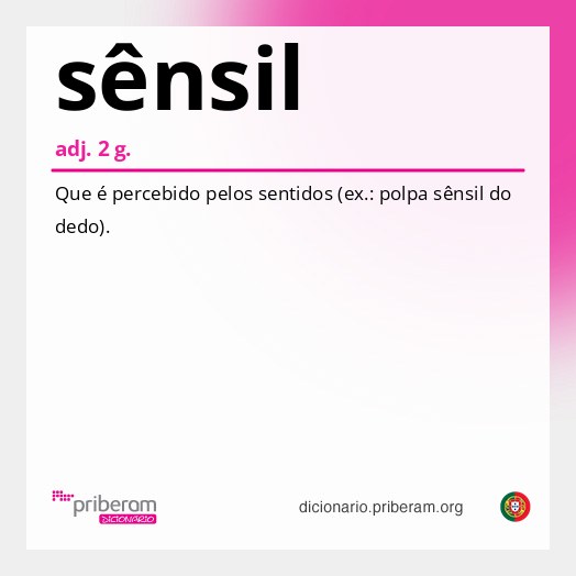 Significado de sênsil