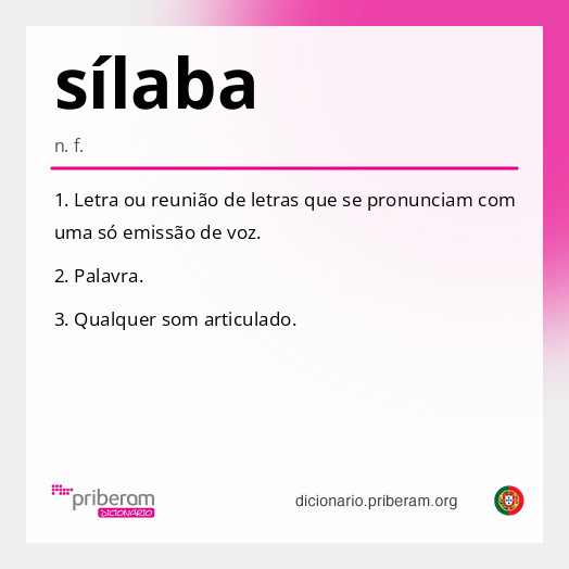 Significado de sílaba