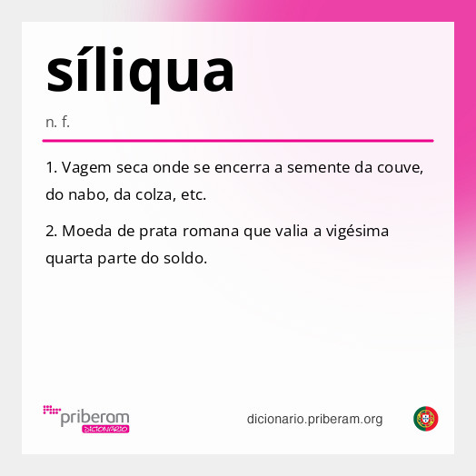 Significado de síliqua