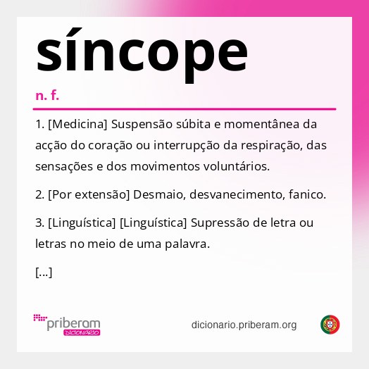 Significado de síncope
