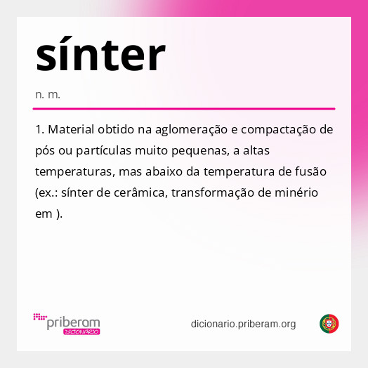 Significado de sínter