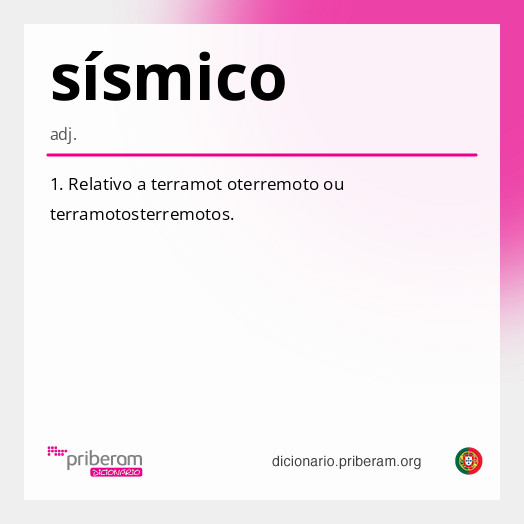 Significado de sísmico