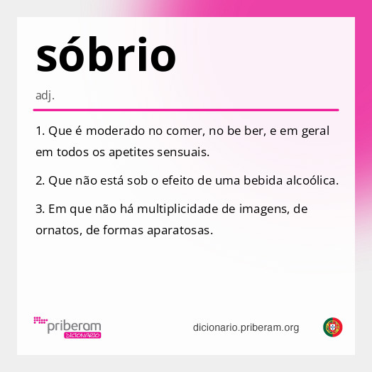 Significado de sóbrio