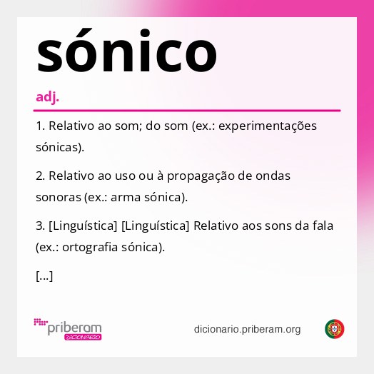 Significado de sónico