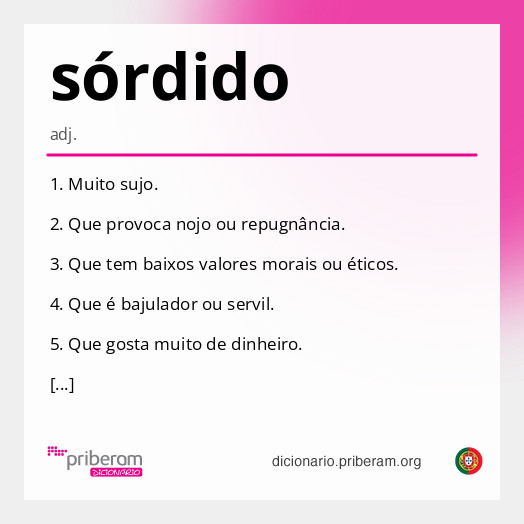 Significado de sórdido