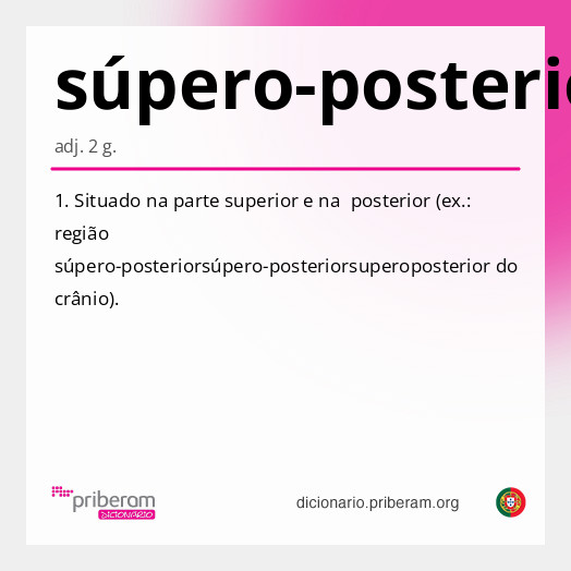Significado de súpero-posterior