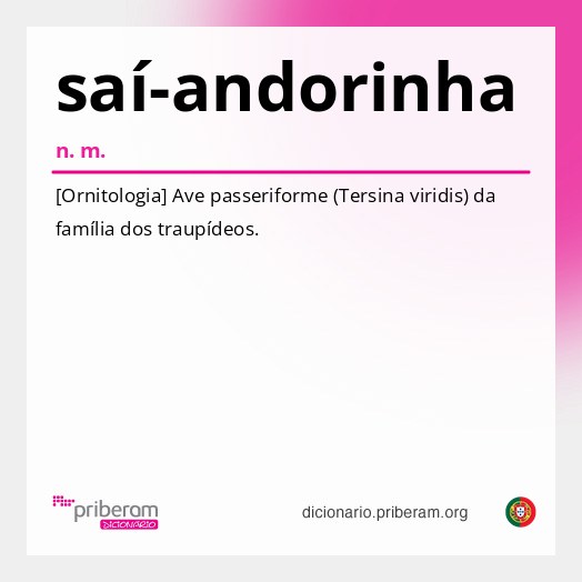 Significado de saí-andorinha