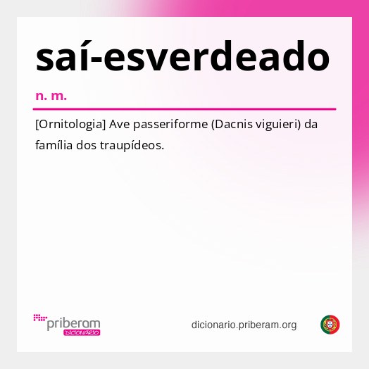 Significado de saí-esverdeado