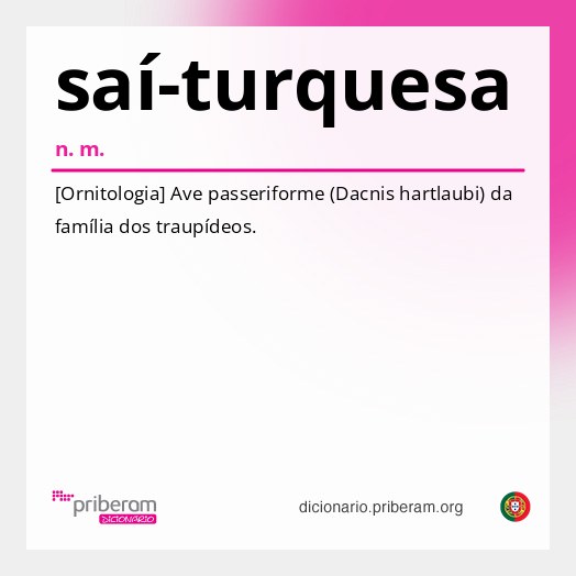 Significado de saí-turquesa