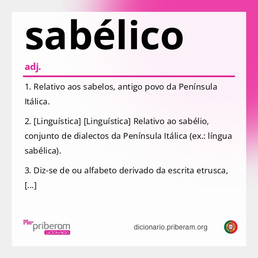 Significado de sabélico