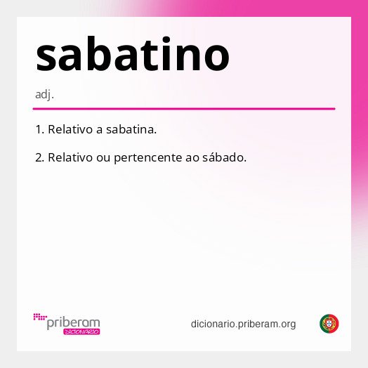 Significado de sabatino