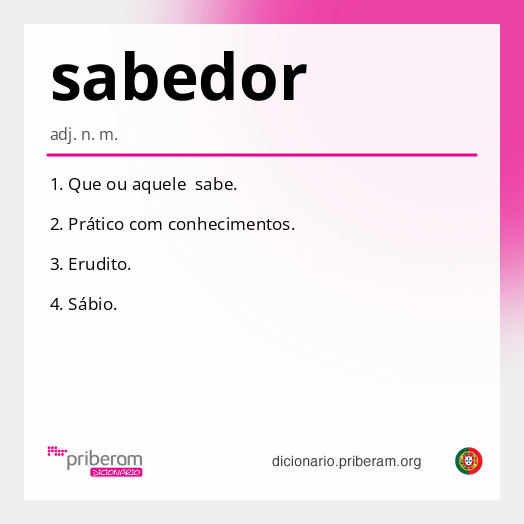 Significado de sabedor