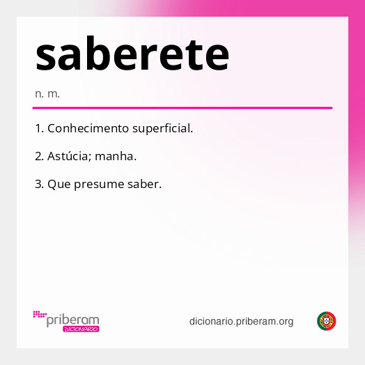 Significado de saberete