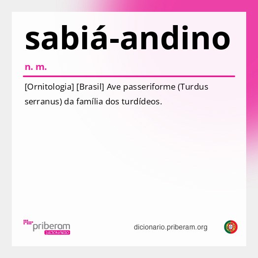 Significado de sabiá-andino