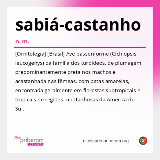 Significado de sabiá-castanho