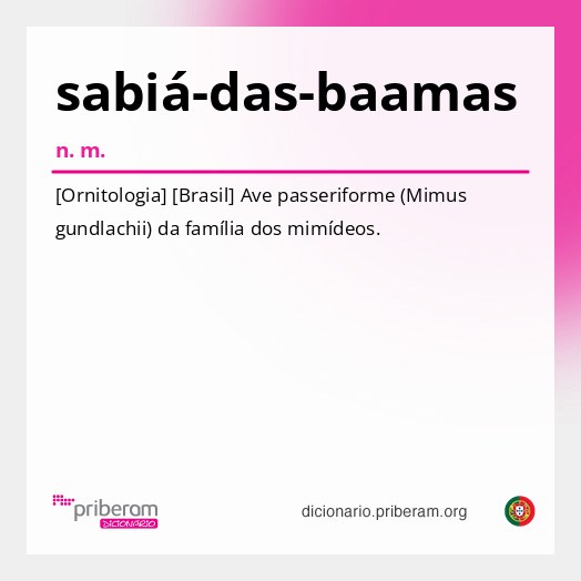 Significado de sabiá-das-baamas