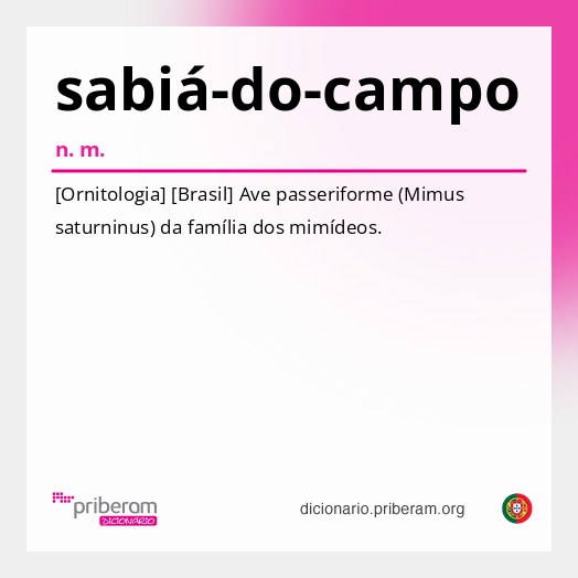 Significado de sabiá-do-campo